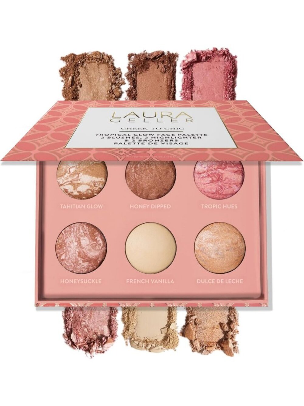 Tropical Glow Baked Face Palette | 2 Blushes, 2 Bronzers & 2 Highlighters